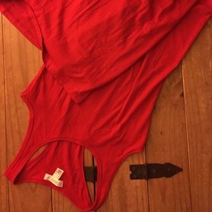 Red cotton maxi dress
